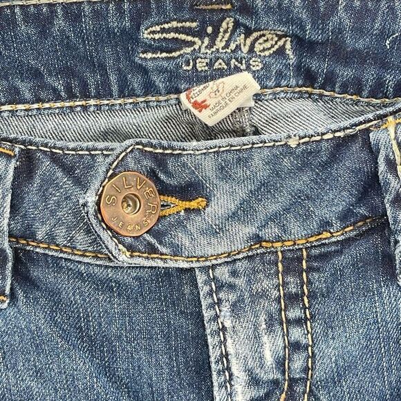 Silver Womens Tuesday Jeans Denim Stretch Straight Medium Wash Blue Size 29x31 - Picture 8 of 11